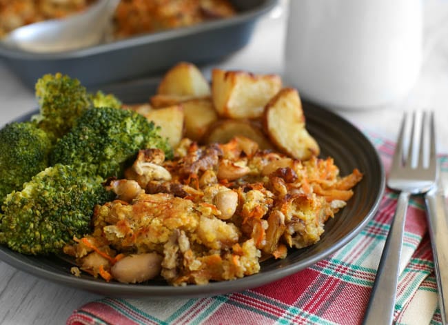 Cheesy carrot nut roast