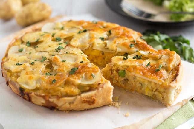 Cheesy Potato and Lentil Pie