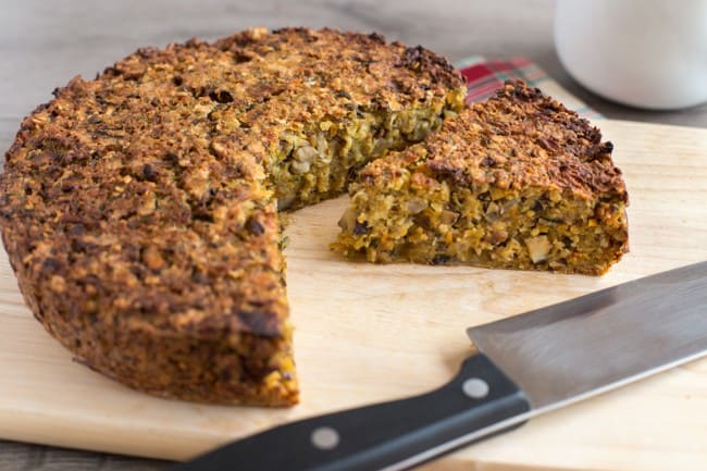 Chestnut and chickpea roast - a great vegetarian option for Christmas or Thanksgiving!