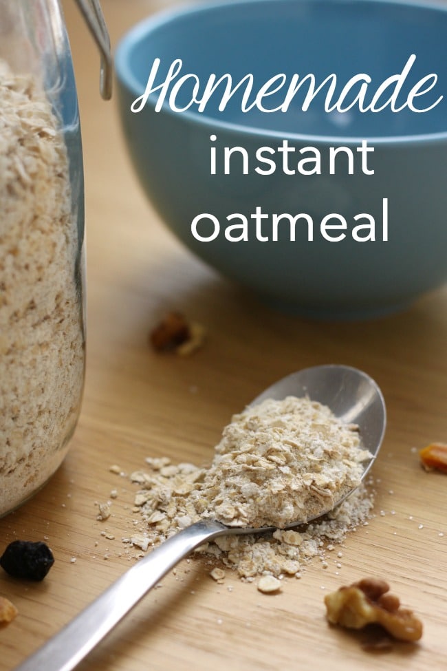Homemade instant oatmeal - only three ingredients, and less than a third of the price of the shop-bought stuff! Have breakfast ready in seconds (my favourite is with a dollop of chocolate spread!)