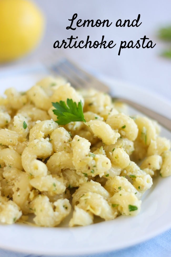 Lemon and artichoke pasta - this is so full of flavour and only takes 15 minutes!